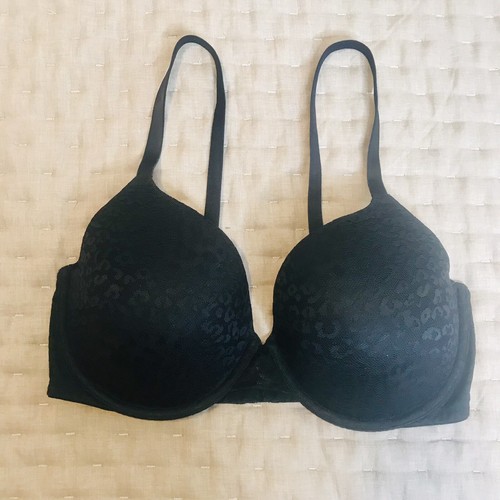 Victoria's Secret PINK Bra Women's 36DD Maroon, Black Lace T-shirt Lightly Lined - Picture 4 of 13