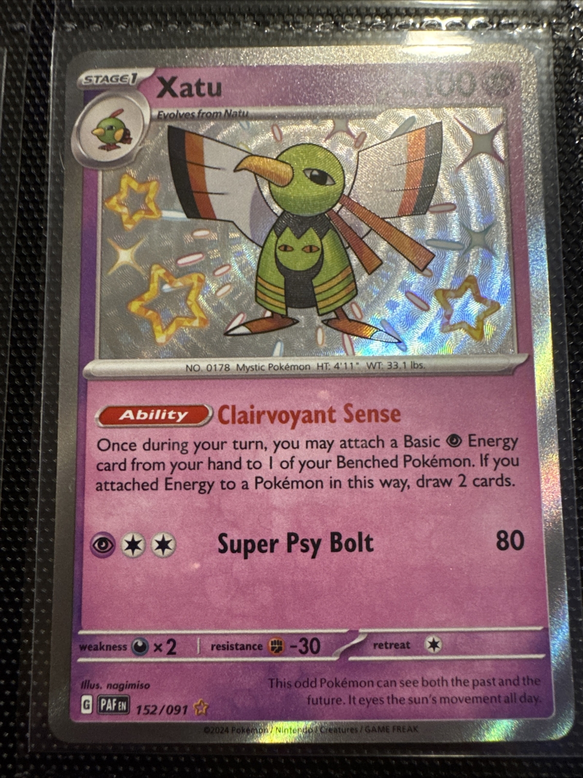 Pokemon Paldean Fates Xatu #152/091 NM