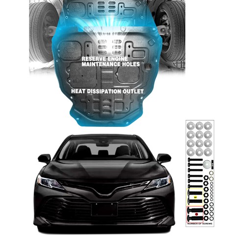 For Toyota Camry 2.5L 18-21 Front Engine Splash Shield Under Cover 1pcs Black - Bild 10 von 13