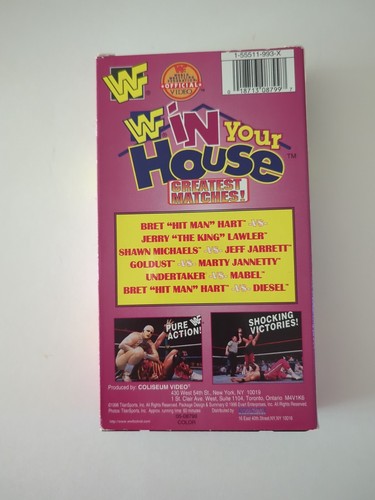 WWF In Your House Greatest Matches VHS 1996 Shawn Michaels / The Undertaker - Imagen 2 de 8