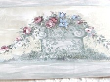 Wallpaper Border Floral Roman Urn Flowers Vines Gray Taupe 7922 Grey Rose NIP