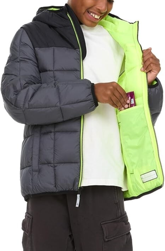 GERRY ' BOYS TORQUE PUFFER JACKET ' GRAY/BLACK ' SIZE MEDIUM ' - Picture 3 of 5