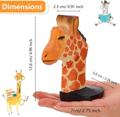 Cute Animal-Themed Wooden Eyeglass Holders - Giraffe & Zebra for Home Office - Picture 5 of 9