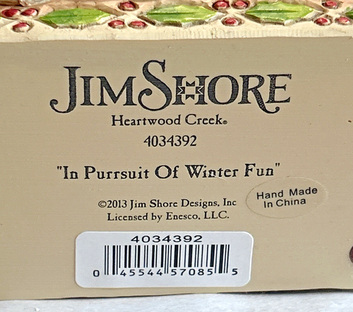 Jim Shore ~ Christmas Cat Sledding ~ *NEW* ~ In Box ~ With Tag ~ 2003 - Picture 7 of 7