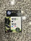 Genuine 4-Pack Hp 932Xl Black & 933 Color Ink Officejet 7110 7510 Sealed 10/2023