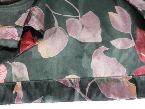 Warners  Pink Floral Satin Pajama PJ Sleepwear Top Shirt Lounge Blouse Medium  - Picture 9 of 12