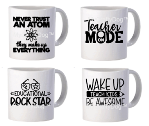 DIY Teachers Mug Vinyl Sticker Decal - Great Teacher Gift Funny Coffee Cup - Picture 9 of 12