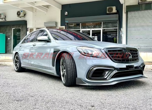 Alerón de ventilación lateral labio delantero trasero de fibra de carbono para Benz W222 S63 S65 sedán 18-20 - Imagen 13 de 27