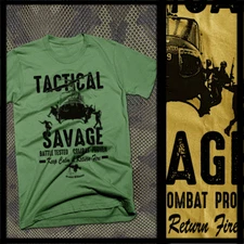 Airborne Paratrooper Combat Vet Infantry Machine Gunner Tactical Savage T-shirt