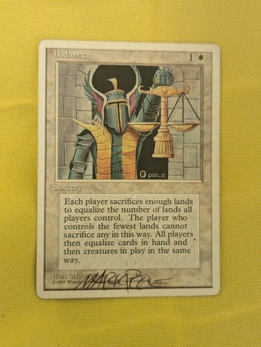 MTG Balance autograph Mark Poole 4th Edition signed Magic Gathering - Picture 1 of 8