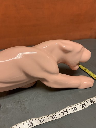 Royal Haeger 23" Prowling Pink Peach Panther Katze Keramik Vintage Selten - Bild 18 von 18