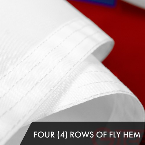 G128 christliche Flagge 4x6 Fuß bestickt 300D Polyester - Bild 5 von 7