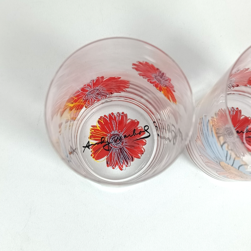 Rosenthal Studio Line Andy Warhol Daisy Set of 2 Small Hi-Ball Glasses 11cm Rare - Picture 8 of 23