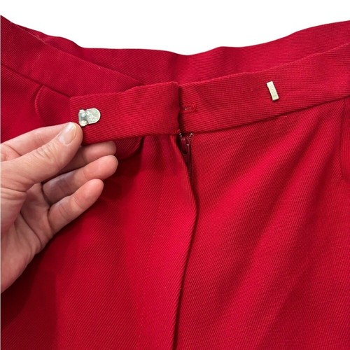 Pantalones de vestir vintage Lauren Ralph Lauren rojo totalmente forrados lana de estambre talla 10 - Imagen 5 de 15