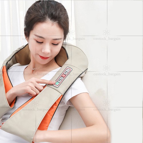 Neck Massager Head Deep Knead Heating Wrap Shiatsu Relax Back Shoulder Massage - Picture 11 of 12