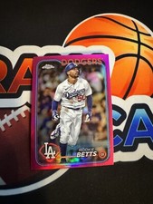 2024 Topps Chrome Pink Refractor Mookie Betts Los Angeles Dodgers #296