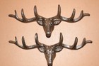 Antler Coat Hooks Wall Mounted Rack, Cast Iron - 2 of W-73
