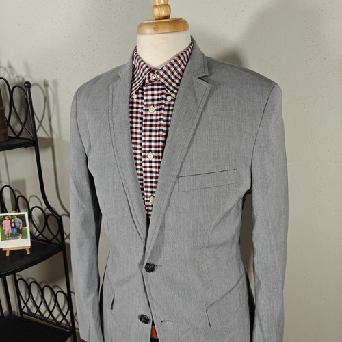 INC International Concepts London Mens Sport Coat Blazer Gray Poly Blend Med - Picture 4 of 17