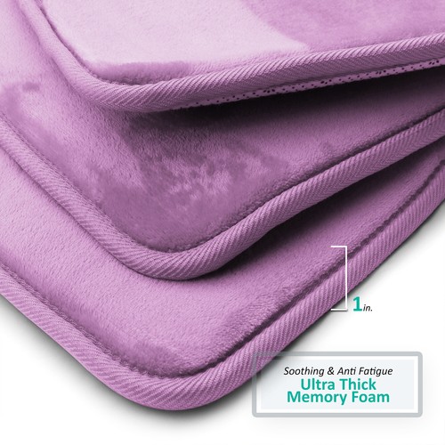 3PC Bathroom Rug Memory Foam Bath Mat Set - Small Large and Contour Bath Rugs - Picture 118 of 175