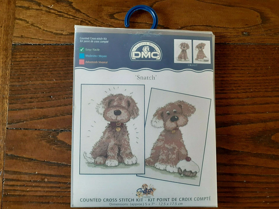 2 KIT DMC punto croce con tela aida , schemi e fili - Immagine 4 di 4