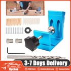 46Pcs Pocket Hole Jig Kits Dowel Drill Joinery Screw Carpenter Woodworking Tool