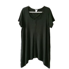 Intro Womens Black Short Sleeve Round Neck Knee Length Sheath Dress Size 2X