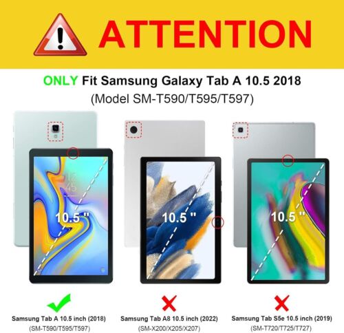 For New Samsung Galaxy Tab A 10.5 SM-T590 / T595 2018 Tablet Silicone Case Cover - Picture 2 of 10