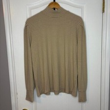 Mock Neck sweater cream and tan