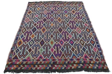 Anatolia Nomads Rug, Embroidery Wool Kilim, 5x7 Rugs, BohoKelim Area Rug 66"X78"