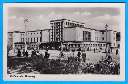 2030 AK Meißen in Sachsen Bahnhof 1956 - Bild 1 von 2
