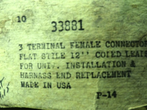 33881 P14 Universal 3 Wire Harness End Replacement 12", Flat Style, Free US Ship - Imagen 2 de 2