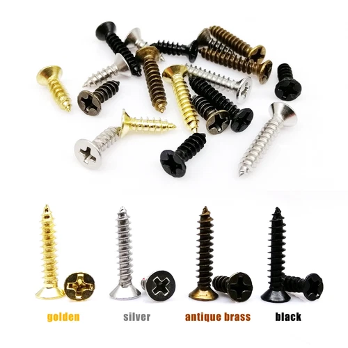 200pcs Dia 2/2.5/3mm Mini Phillips Flat Countersunk Head Self Tapping Wood Screw