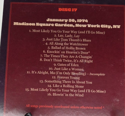 Bob Dylan and the Band — The 1974 Live Recordings Individual CDs AUSWAHL - Bild 14 von 24