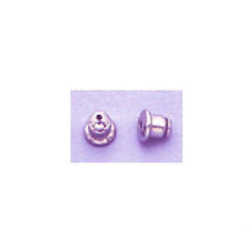 Pair of Premium Rhodium Colored Friction Ear Nuts - Picture 1 of 1