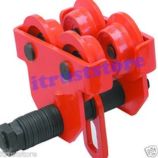 1 TON STEEL I-BEAM PUSH BEAM TRACK ROLLER TROLLEY FOR OVERHEAD GARAGE HOIST