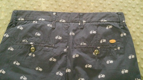 Red Soul Aix En Provence Chino Pants Mens 30 X 34 Navy Blue Bicycle Logo Zip Fly - Picture 14 of 15