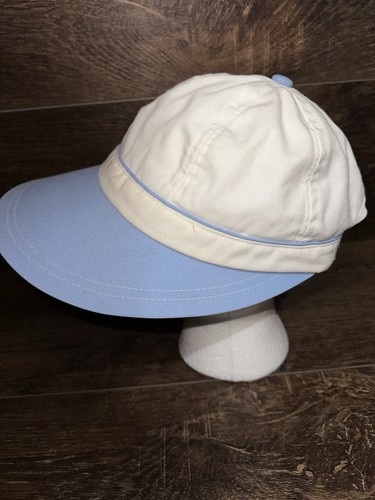 VTG Walt Disney World Epcot Center Sun Hat Cap Strapback Blue White Atlas USA - Picture 3 of 7