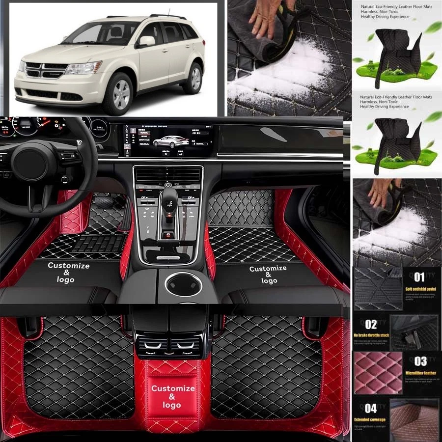 For Dodge Journey Car Floor Mats Custom Luxury Waterproof Auto Liners Carpets Foto 2 de 4