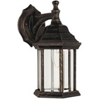 Canarm Antique Black with Gold Highlights Incandescent Type A Outdoor Wall Light