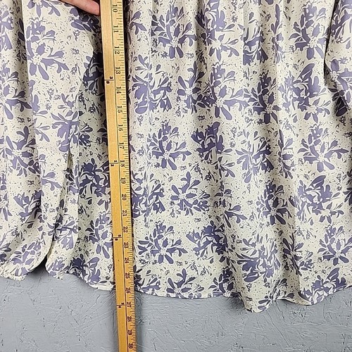 Hailey And Co Shirt Womens Large White Blue Floral Lace Lightweight Crochet Boho - Picture 3 of 10