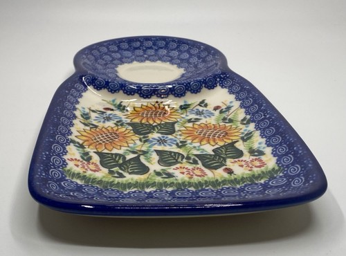 New Polish Ceramika Kalich Unikat Boleslawiec Coffee Mug & Cake Plate Set Signed - Picture 4 of 16