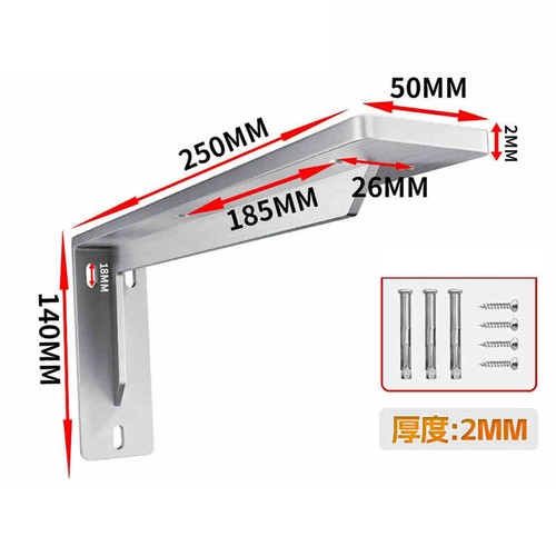 15-35CM Heavy Duty Stainless Steel L Shaped Wall Mounted Shelf Brackets Support - Picture 26 of 39