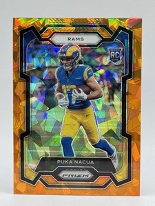 2023 Panini Prizm Puka Nacua Rookie Orange Cracked Ice Prizm (RC)#357