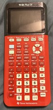 Texas Instruments TI-84 Plus CE Graphing Calculator Red NO CHARGER OR COVER