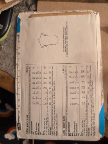 Vintage Simplicity Pattern 5506 E.S.p. Uncut Size N 10.13.14 Miss Blouse - Picture 2 of 2