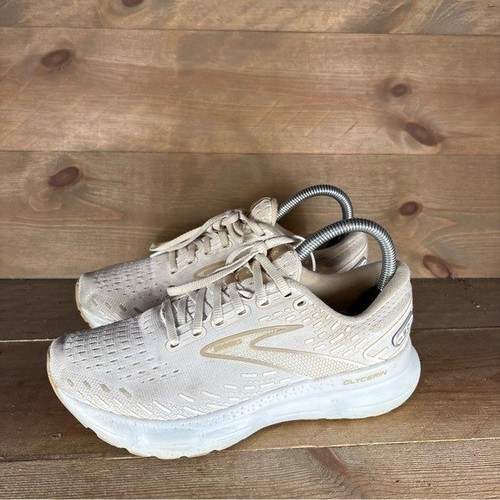 Brooks Glycerin 20 Mujer Talla 7 Zapatos Blanco Deportivo Correr Zapatillas