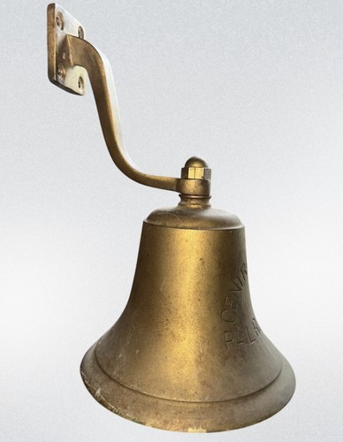 Vintage Brass Central Pacific Railroad Line Bell - Picture 3 of 11