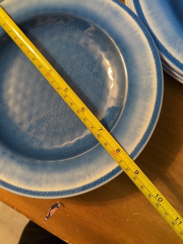 12-Piece Melamine Dinnerware Set - Service for 4, Blue Glaze with Rustic Edge - Picture 6 of 15
