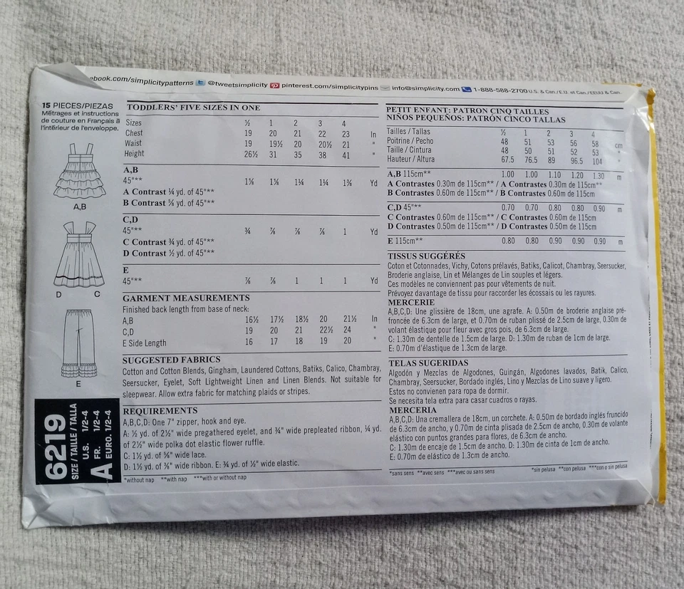 New Look 6219 High Waist Dress in 2 Lengths, Pants w Ruffle Hem Sz 1/2-4 UNCUT - Image 3 of 3