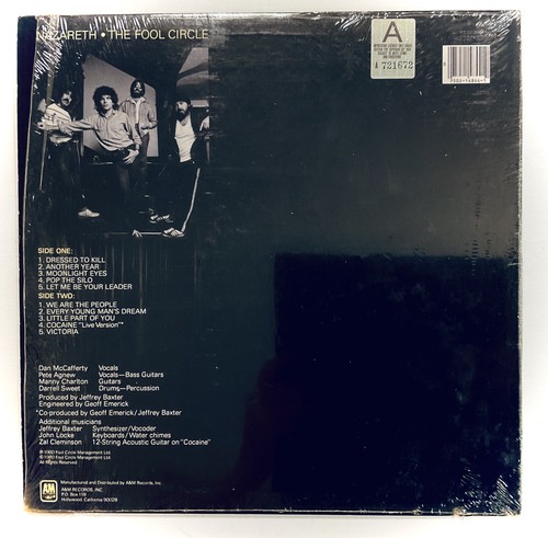1981 US 1st Press NAZARETH THE FOOL CIRCLE Vinyl LP Terre Haute Pressing SP-4844 - Picture 2 of 9